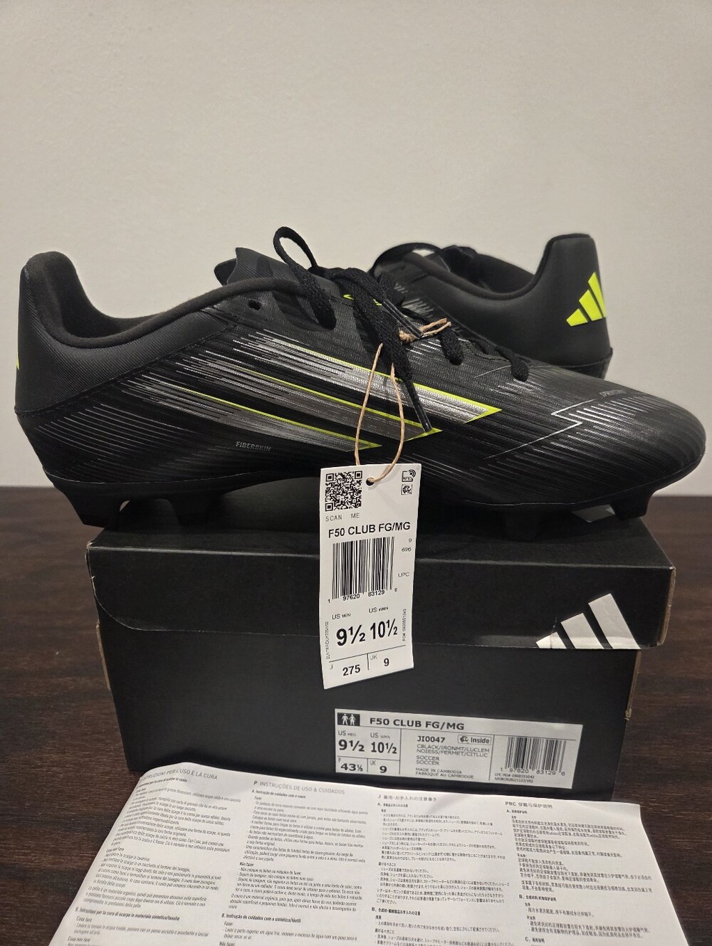 adidas F50 Club FG/MG Soccer Cleats Men's Size 9.5